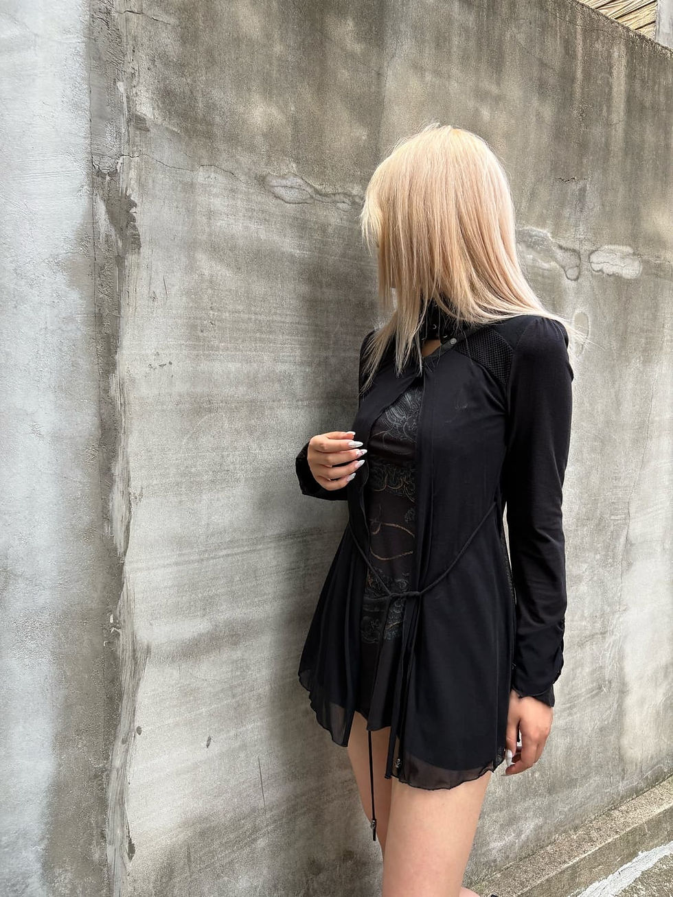 Thumbnail: Ozz on oriental mesh blouse