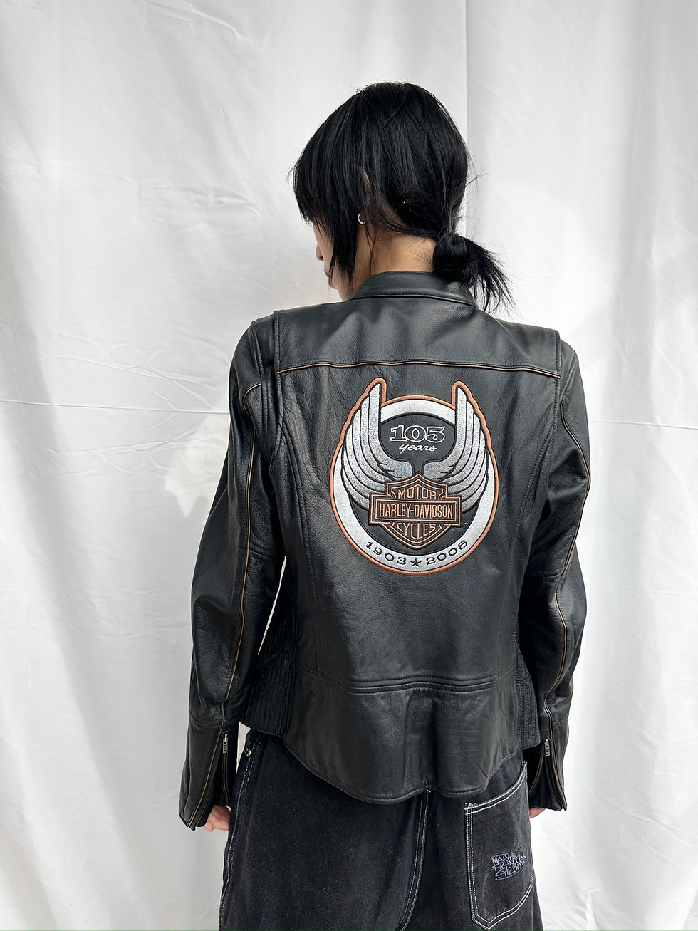 Thumbnail: Harley Davidson 105th leather biker jacket