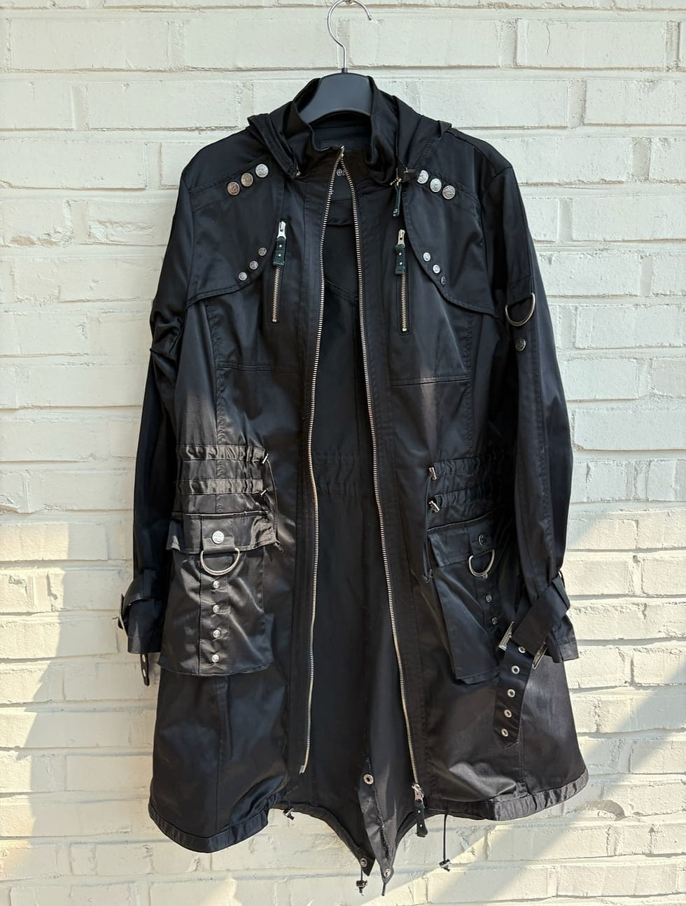 섬네일: Ozz on gothic punk hoodie long jacket