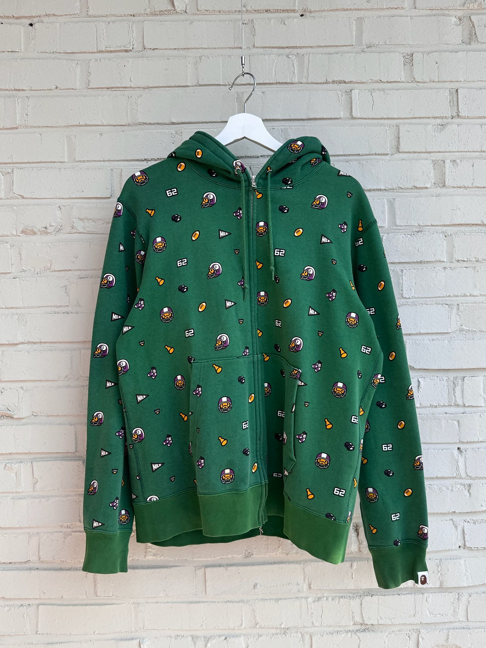 섬네일: Bape baby milo pattern hoodie zip up