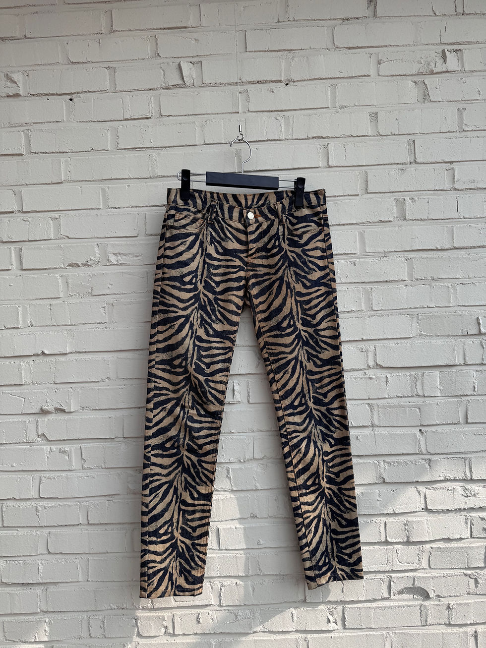 Thumbnail: Ozone community zebra pattern denim jean