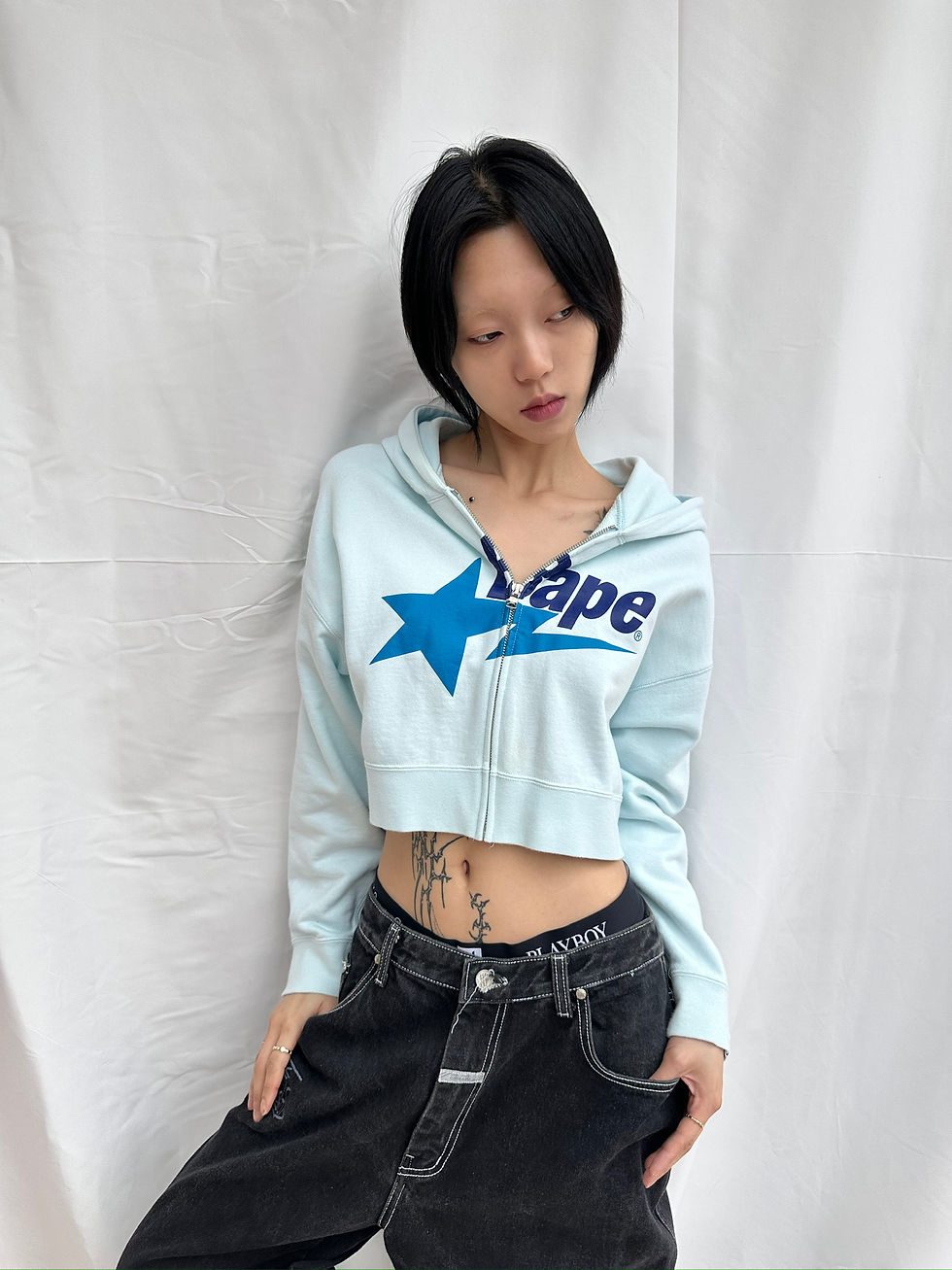 섬네일: Bape sta crop hoodie