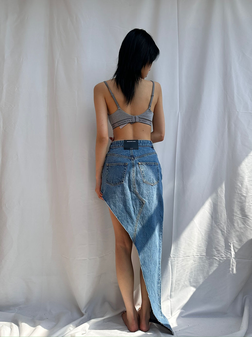 섬네일: Alexander wang an balance denim skirt