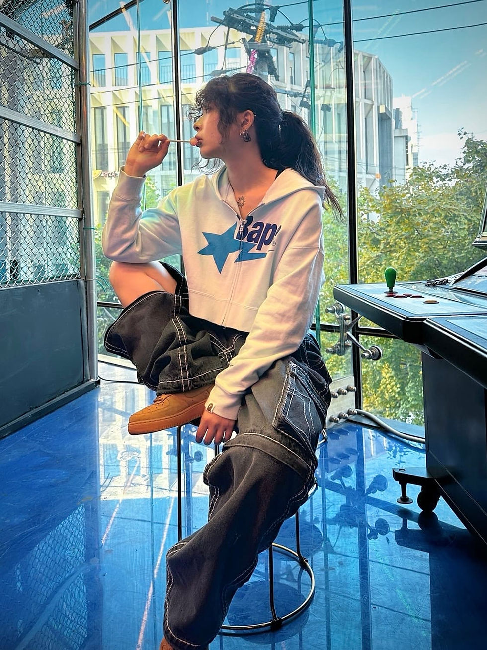 섬네일: Bape sta crop hoodie