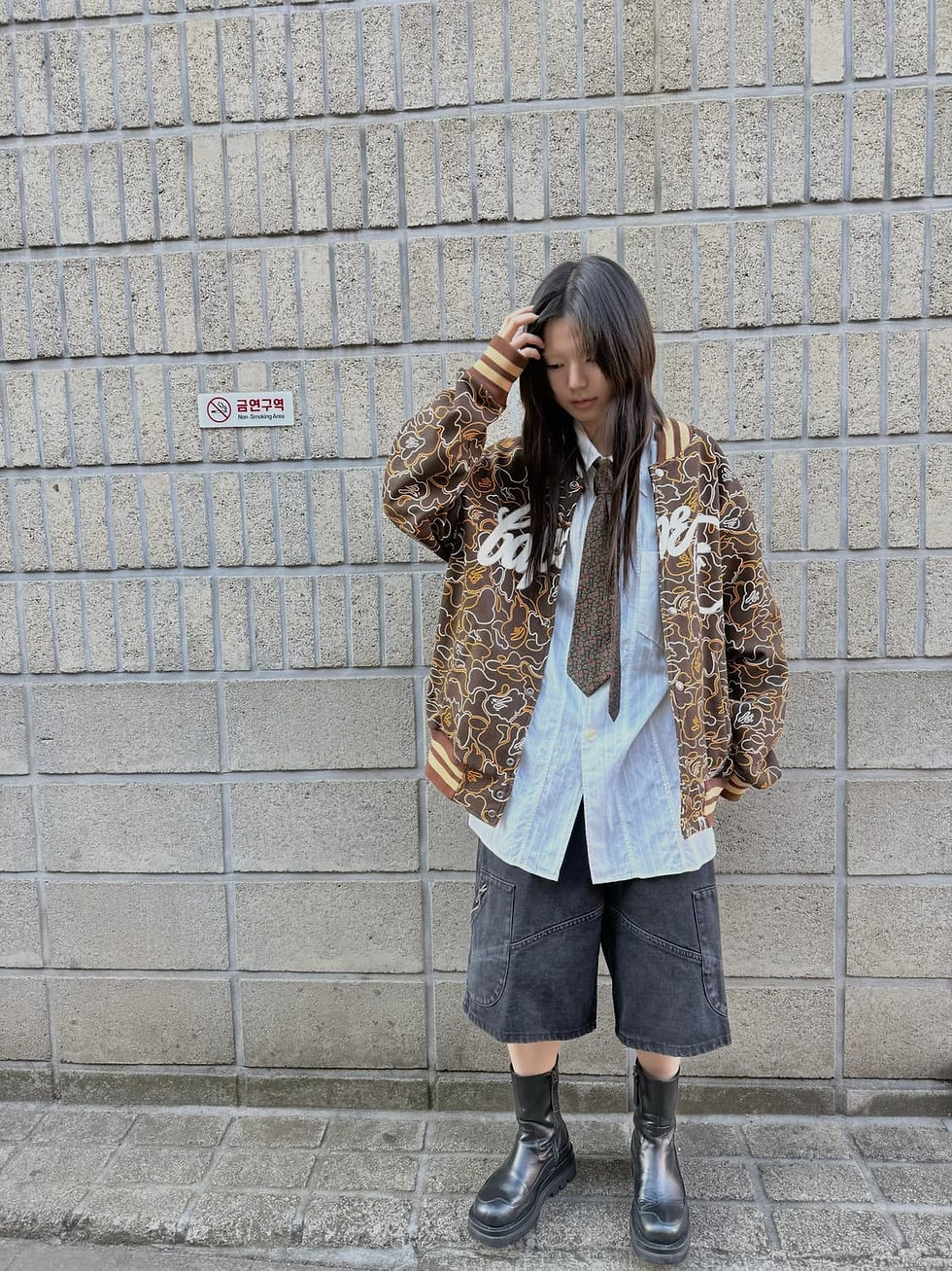 섬네일: Bape OG brown cotton varsity