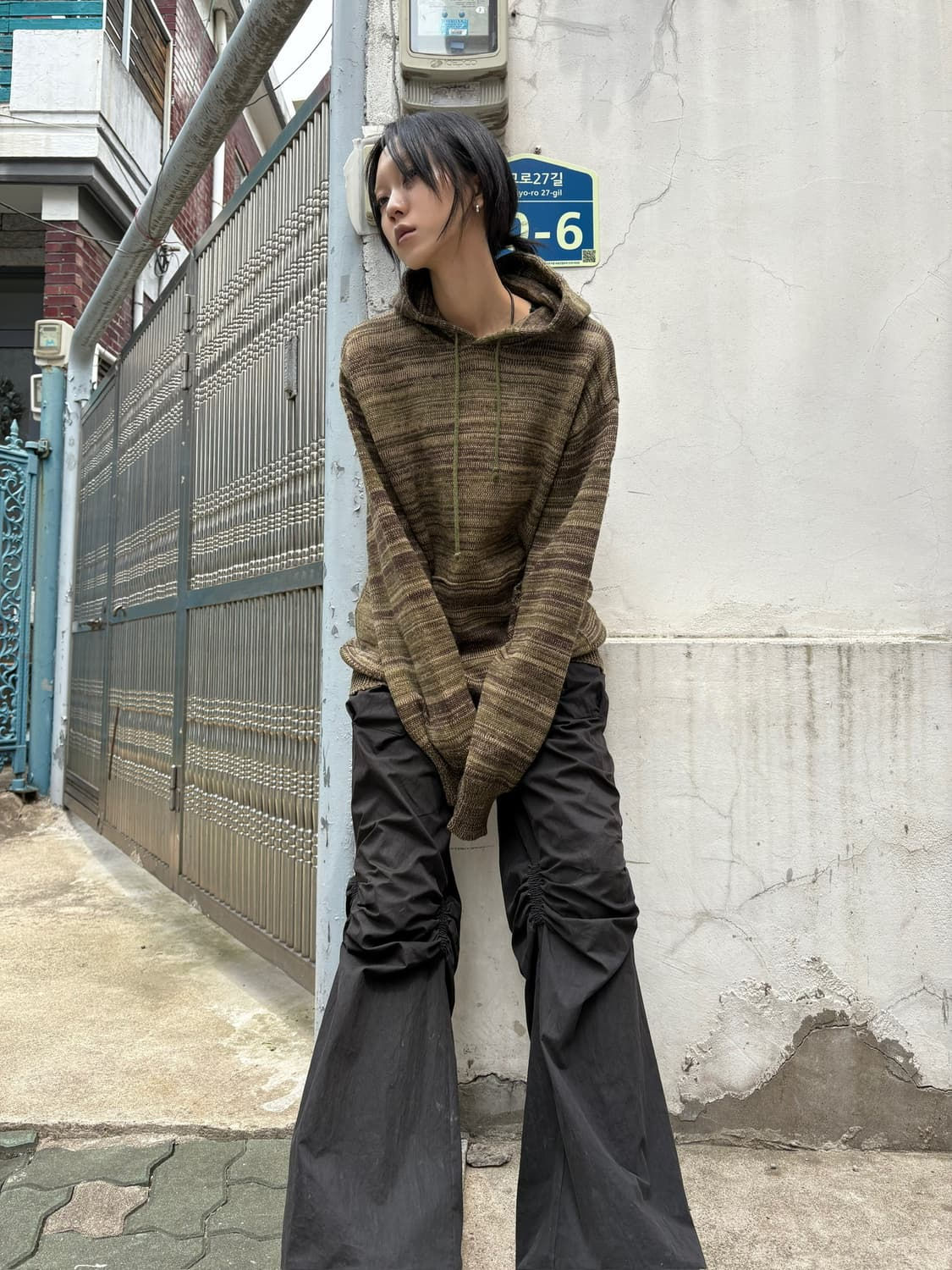 Old needles knit hoodie