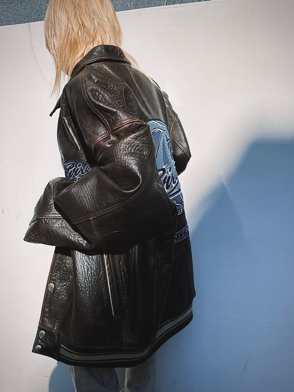 Thumbnail: Old Avirex leather varsity