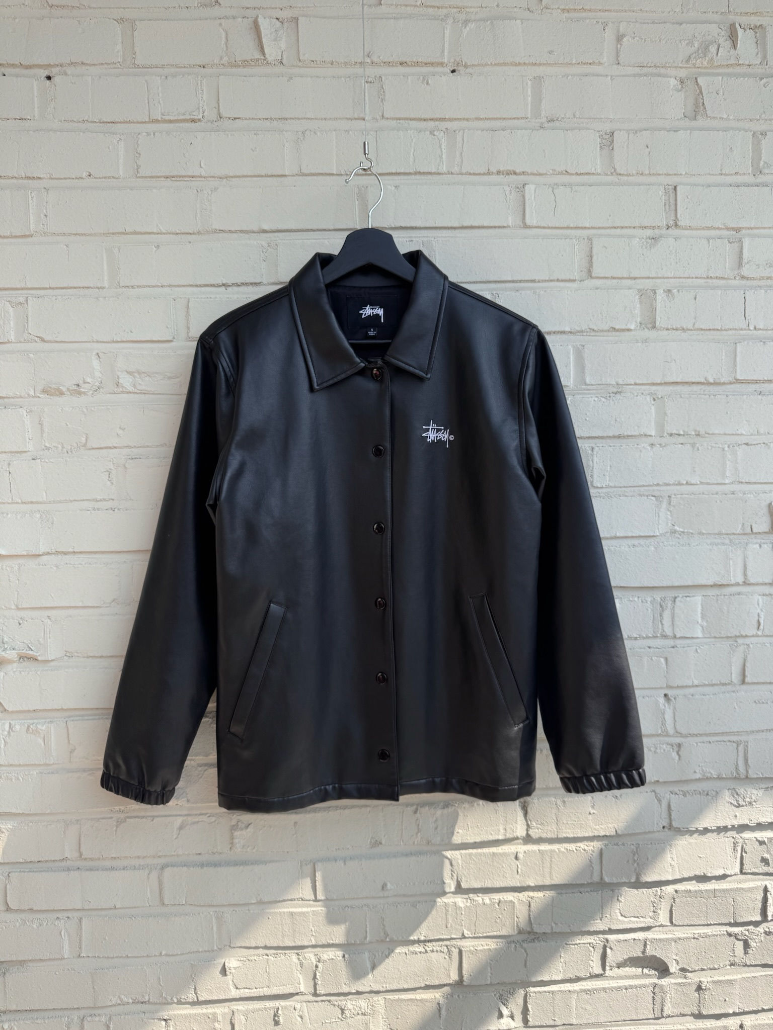 Stussy leather jacket
