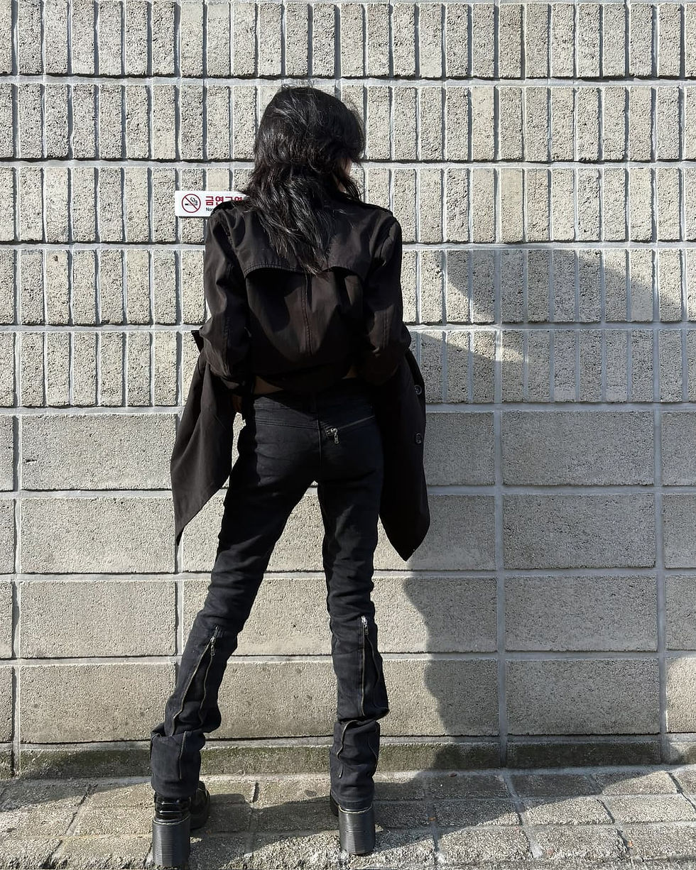 섬네일: JILL STUART zipper detail denim jean