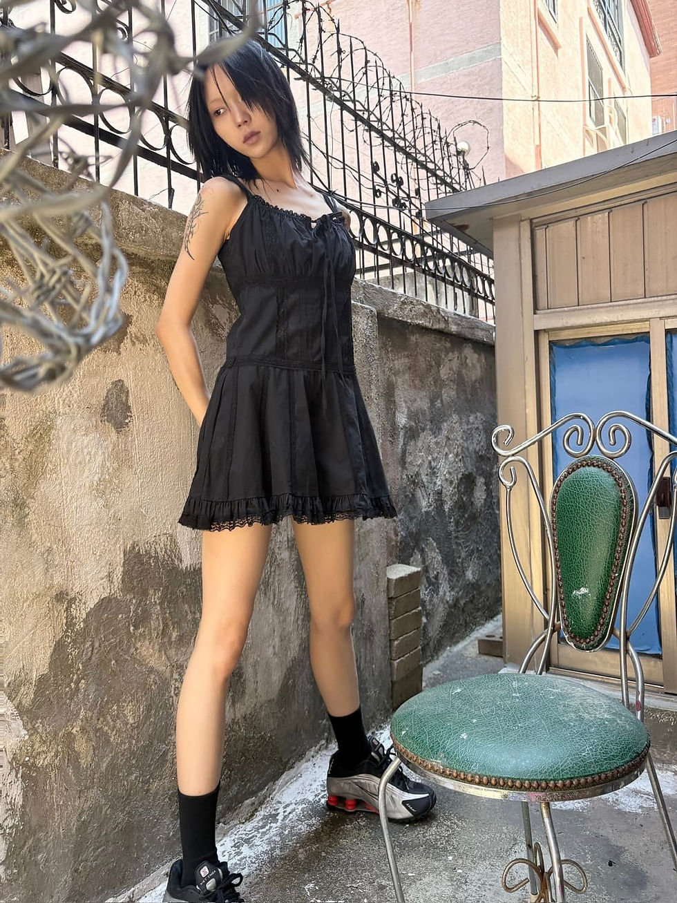 Thumbnail: Cotton all black sleeveless