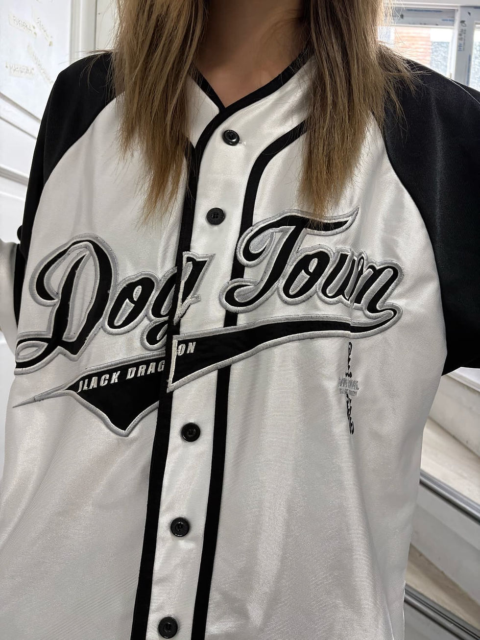 섬네일: Dog Town oriental art work baseball shirt