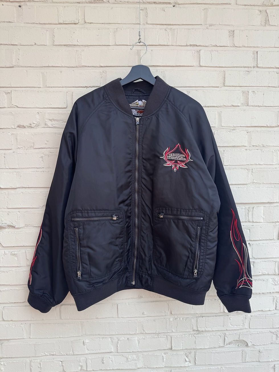 Thumbnail: Harley Davidson logo bomber jacket