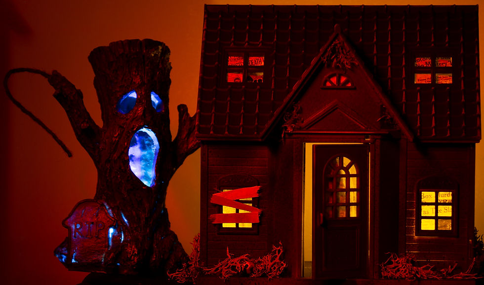 Haunted dollhouse detail