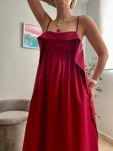 strapless open back dress Berry Linen Blend Short Sleeve Dress - Mini Dresses