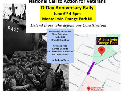 Unite for Veterans Rally - Friday June 6th, 4-6pm Monte Irvin Park