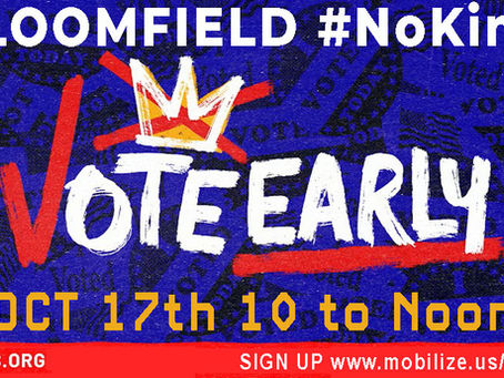 #NoKings+Vote Early Oct 17th!