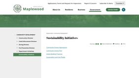 Maplewood NJ Implements Sustainable Initiatives in their Master Plan