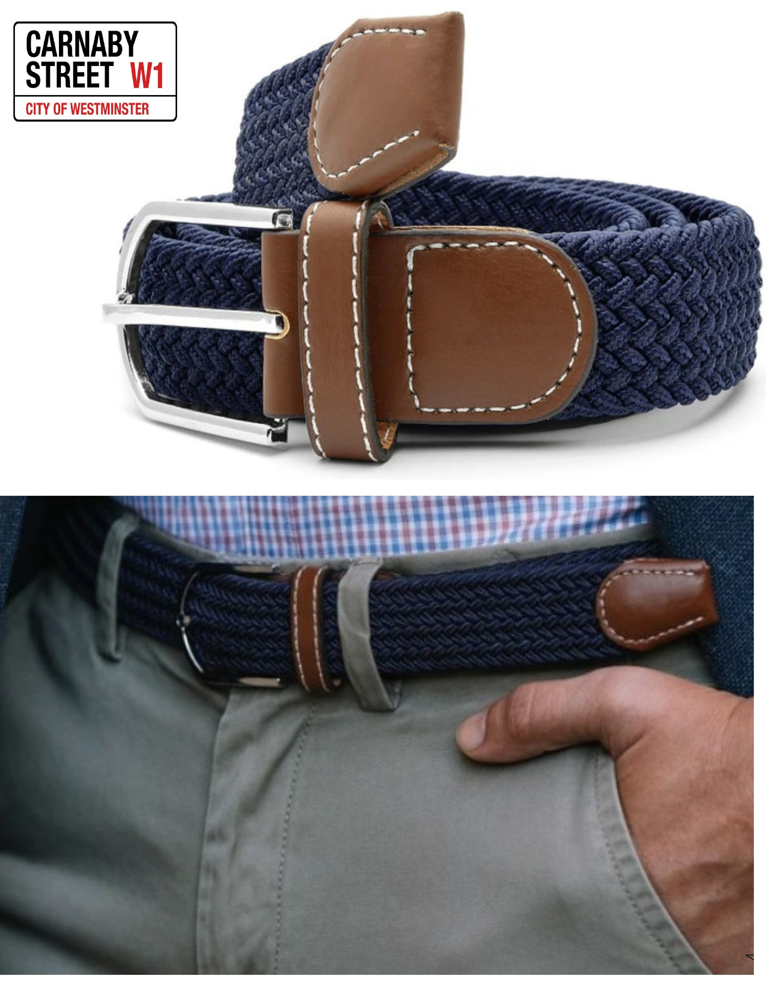 Ανδρική Ζώνη Υφασμάτινη Πλεκτή ελαστική