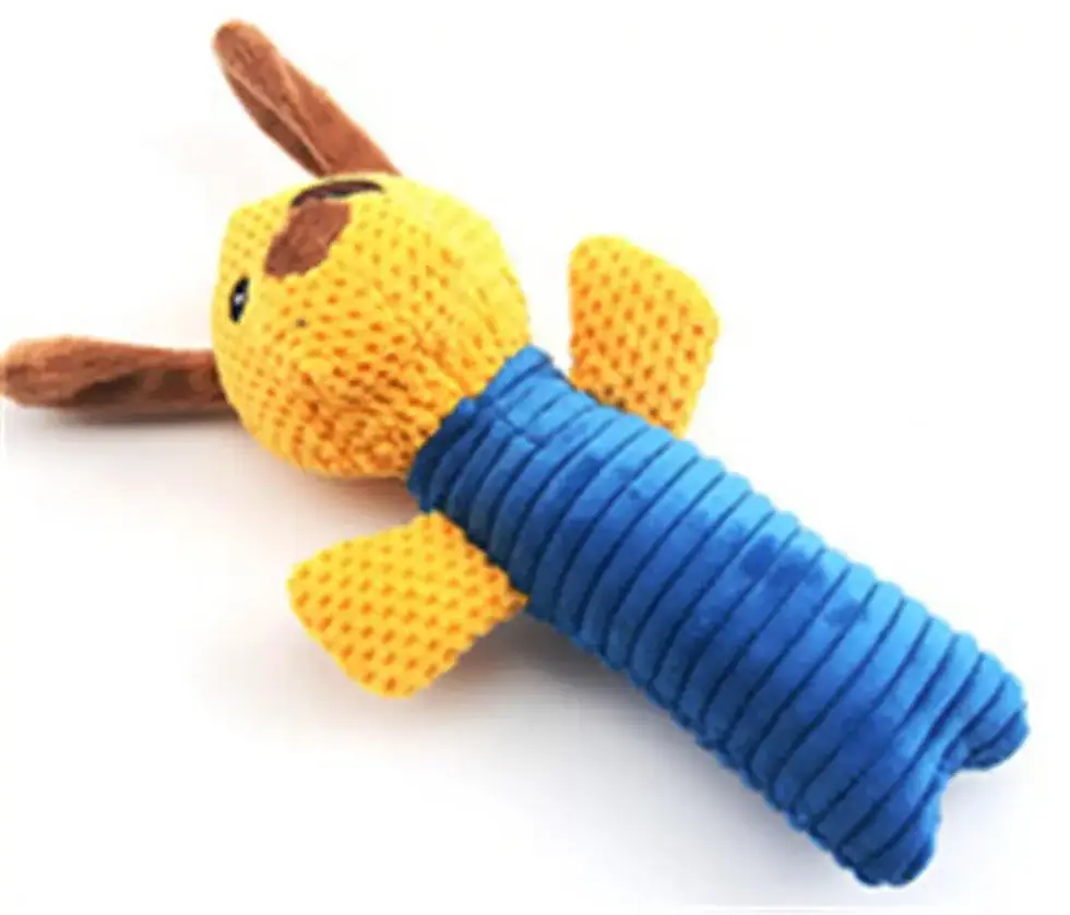Thumbnail: 16 Animals Dog Chew Squeak Toys Giraffe Fleece Rope Interative Toy Plush