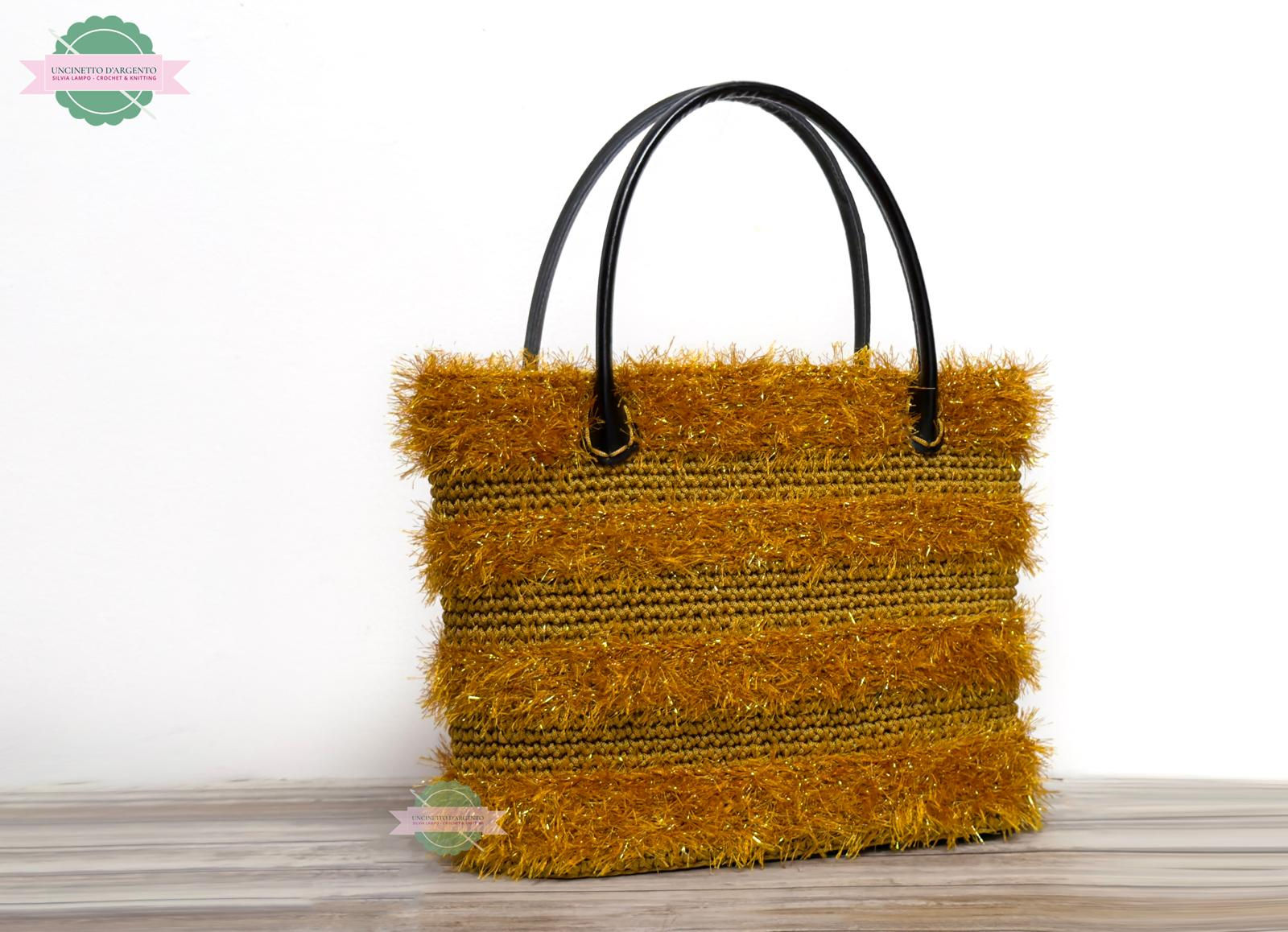 KIT BORSA ANASTASIA - TUTORIAL GRATUITO DI SILVIA LAMPO UNCINETTO D ARGENTO 