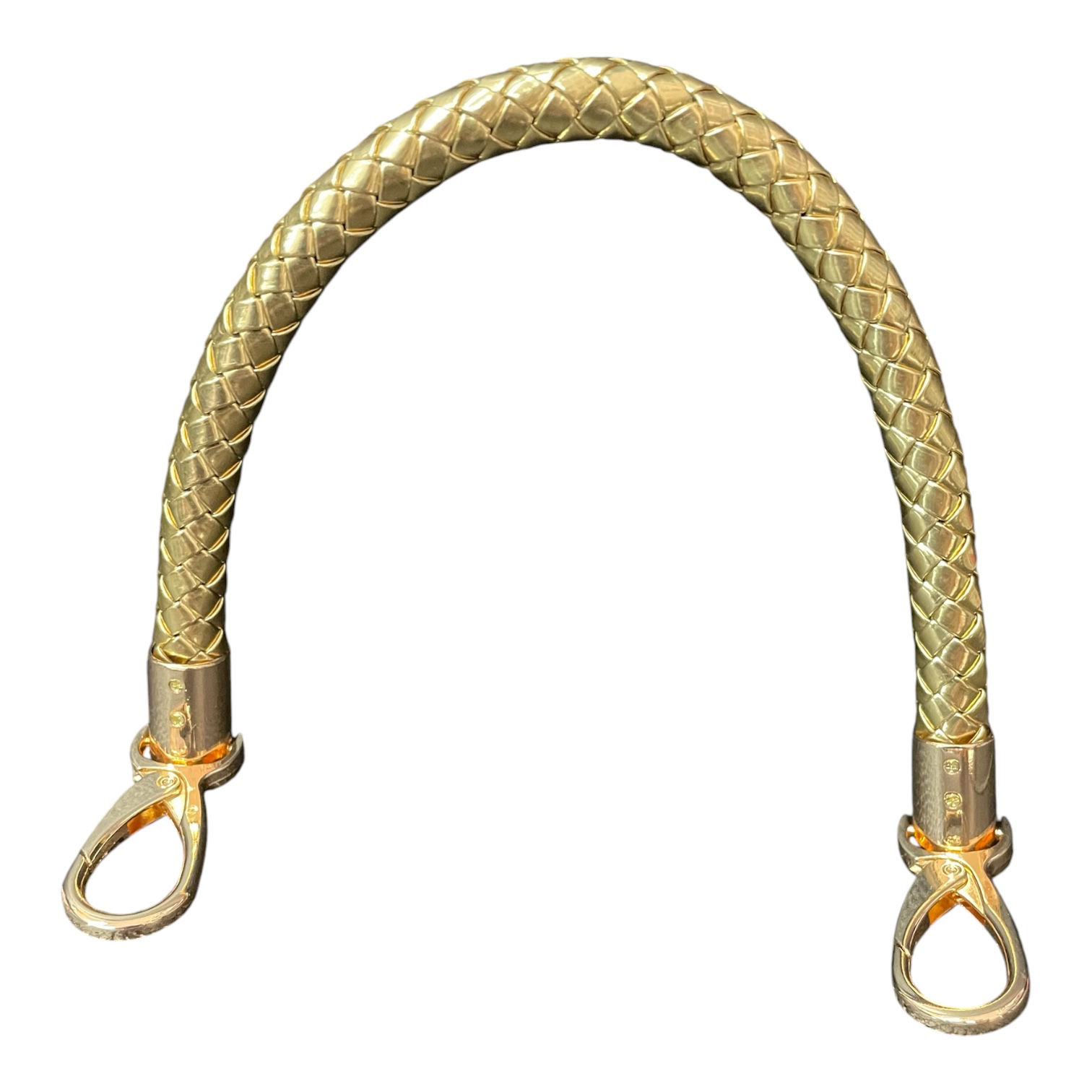 MANICO INTRECCIATO ORO CM 40 MOSCHETTONI COMPRESI