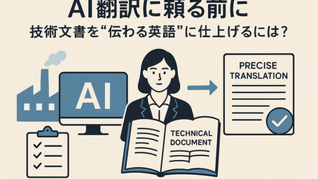 【AI翻訳の落とし穴と対策シリーズ 1】AI翻訳に頼る前に：技術文書を“伝わる英語”に仕上げるには？