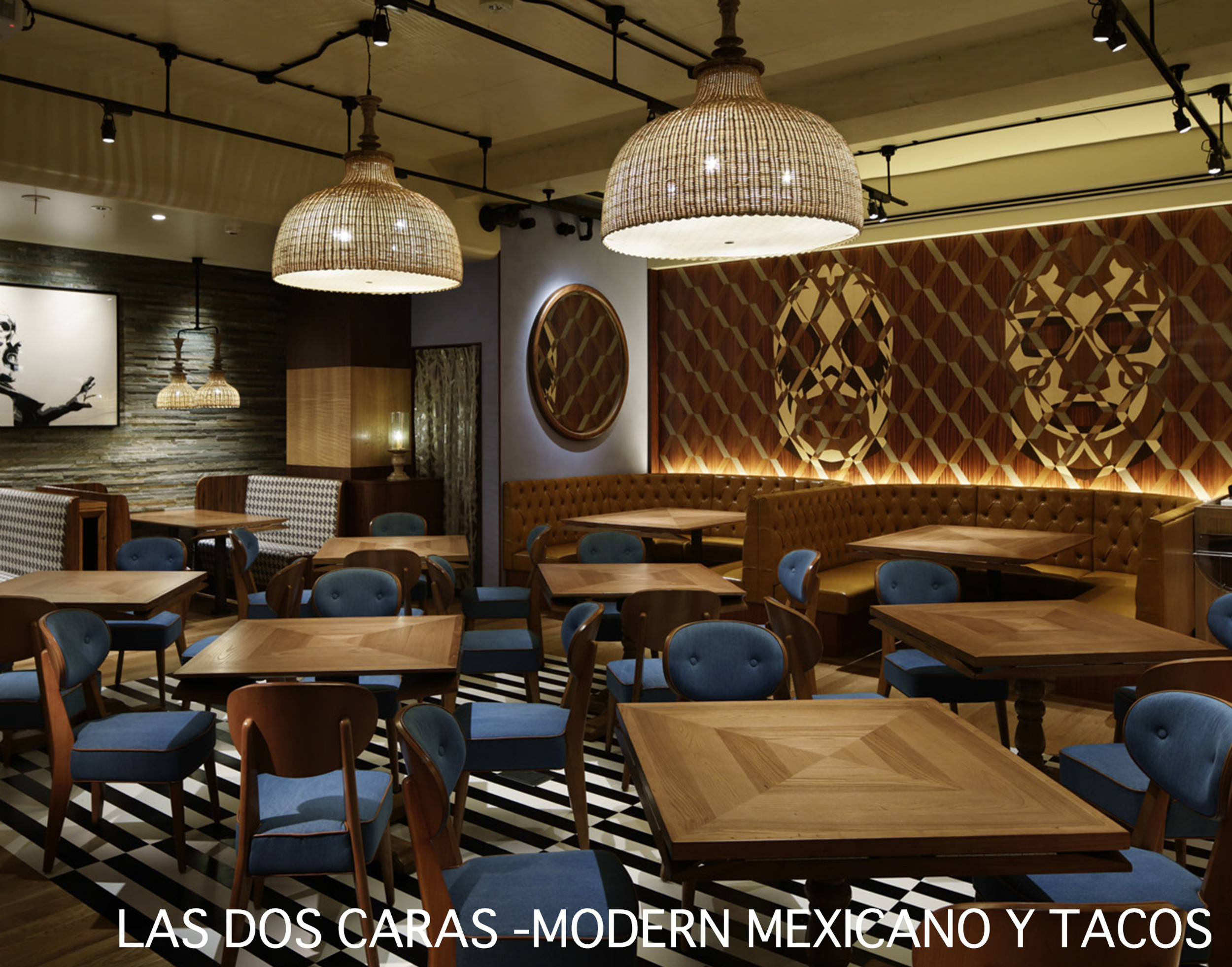 las dos caras modern mexicano y tacos