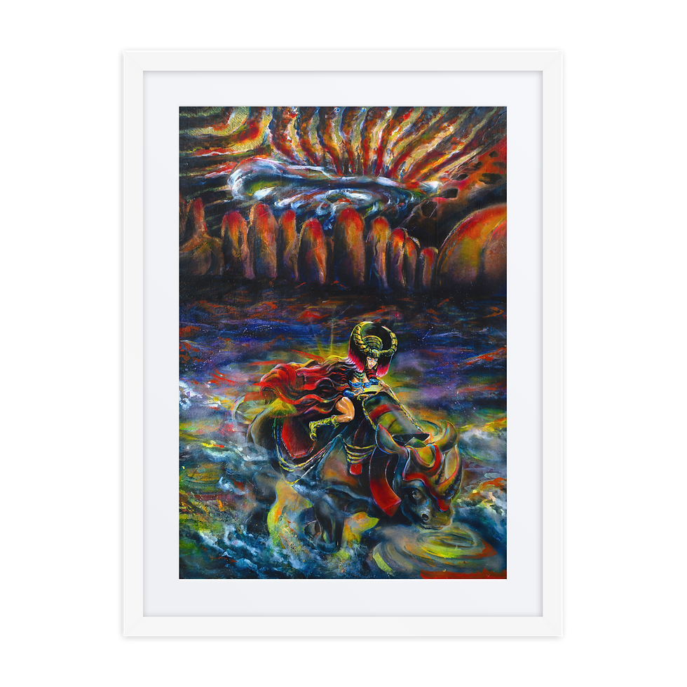 Thumbnail: White Rhino Valley Framed poster