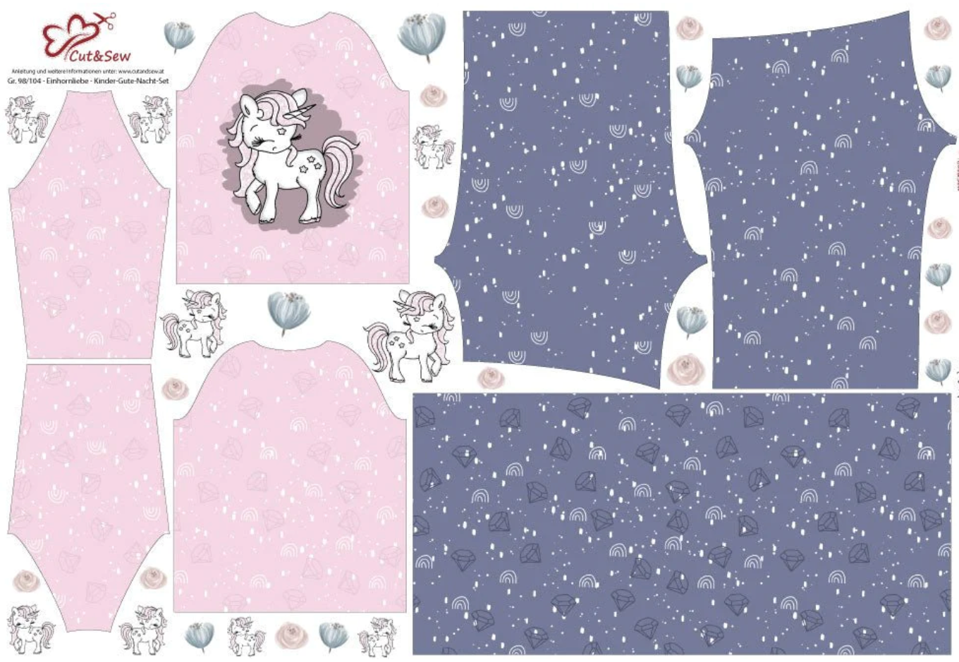 Set-Buona-Notte Bambini Unicorno + 50cm tubolare