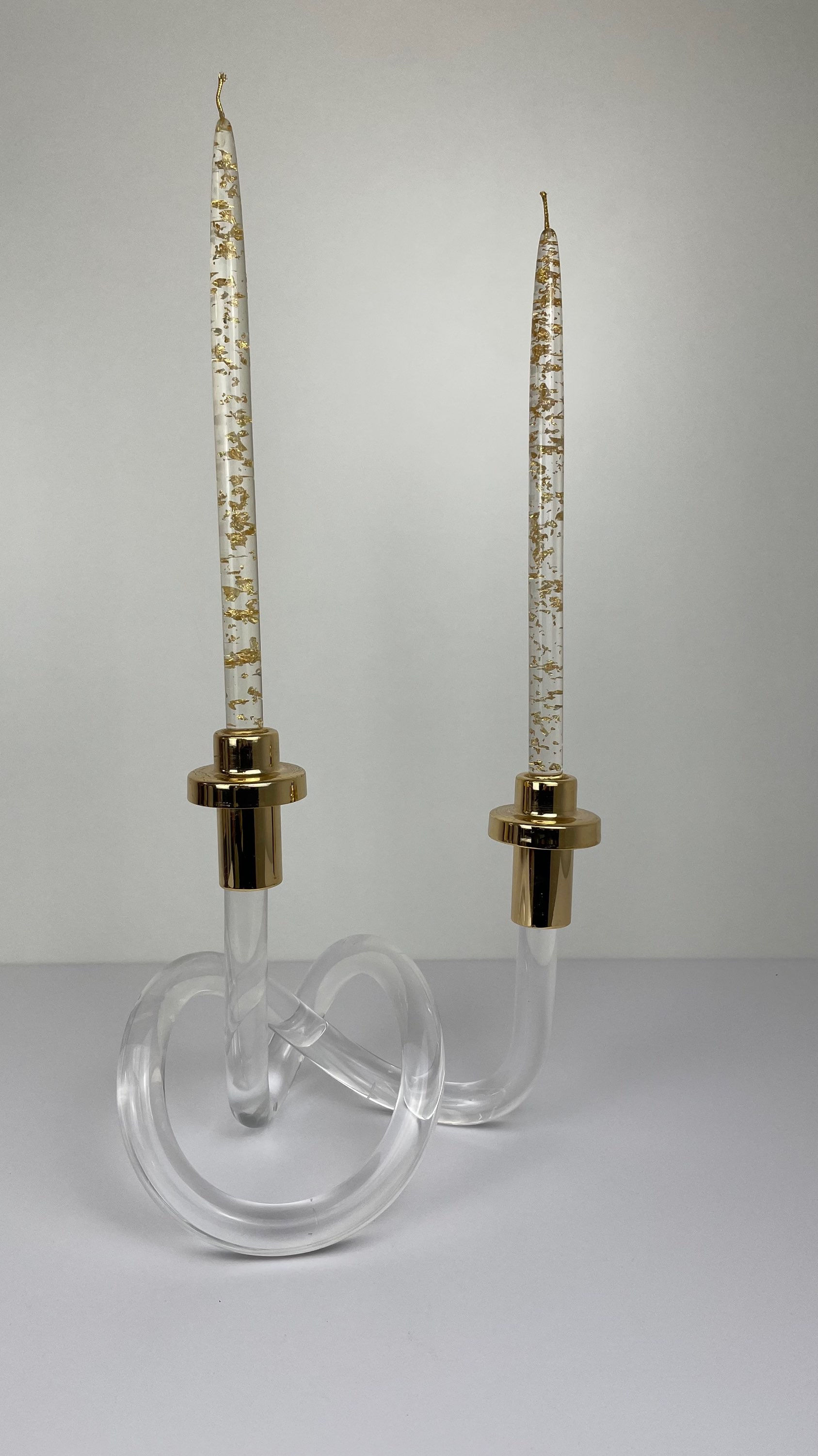 Dubbele pretzel kandelaar 