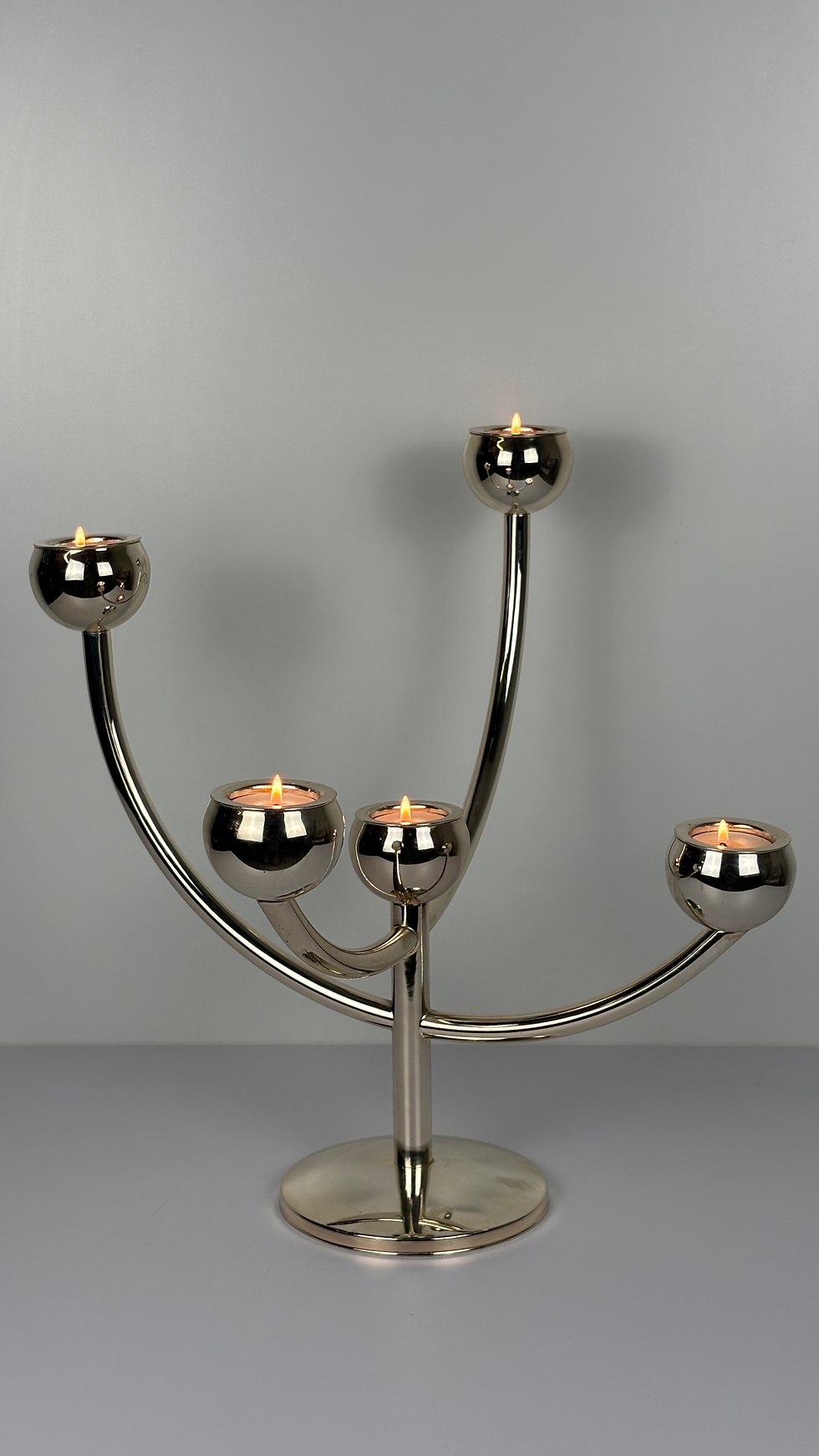 Thumbnail: Dutch Design vintage De Bijenkorf Spoetnik kandelaar 