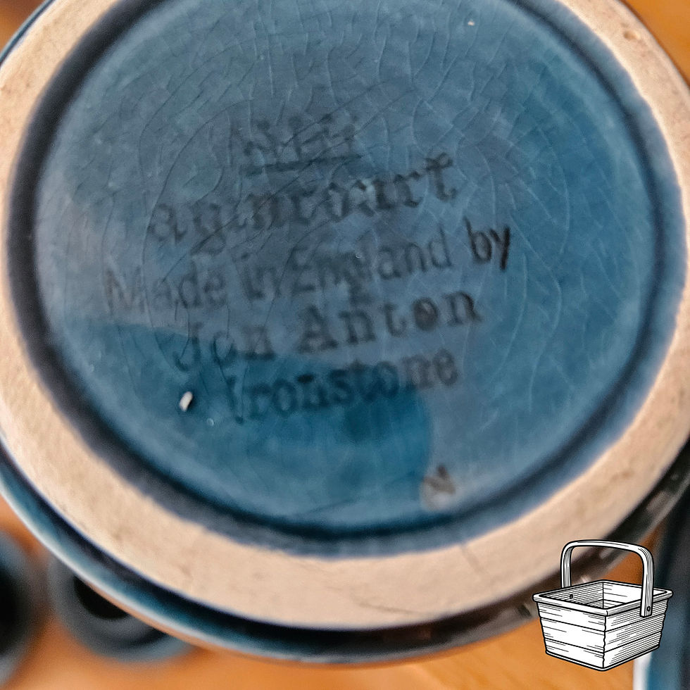 Thumbnail: 1960's Teal Agincourt Ironstone Coffee Cups by Jon Anton