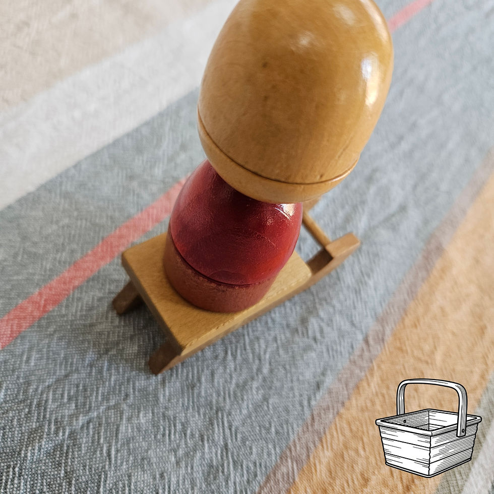 Thumbnail: Vintage Czech Wooden Sled