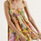 Thumbnail: Lace-up French niche color-block floral sling dress