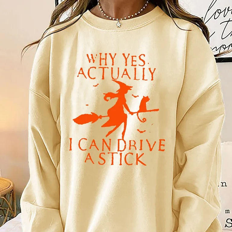 Why Yes I Actually Can Drive a Shift Halloween Witch Shirt