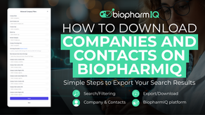 How to Download Companies and Contacts on BiopharmIQ