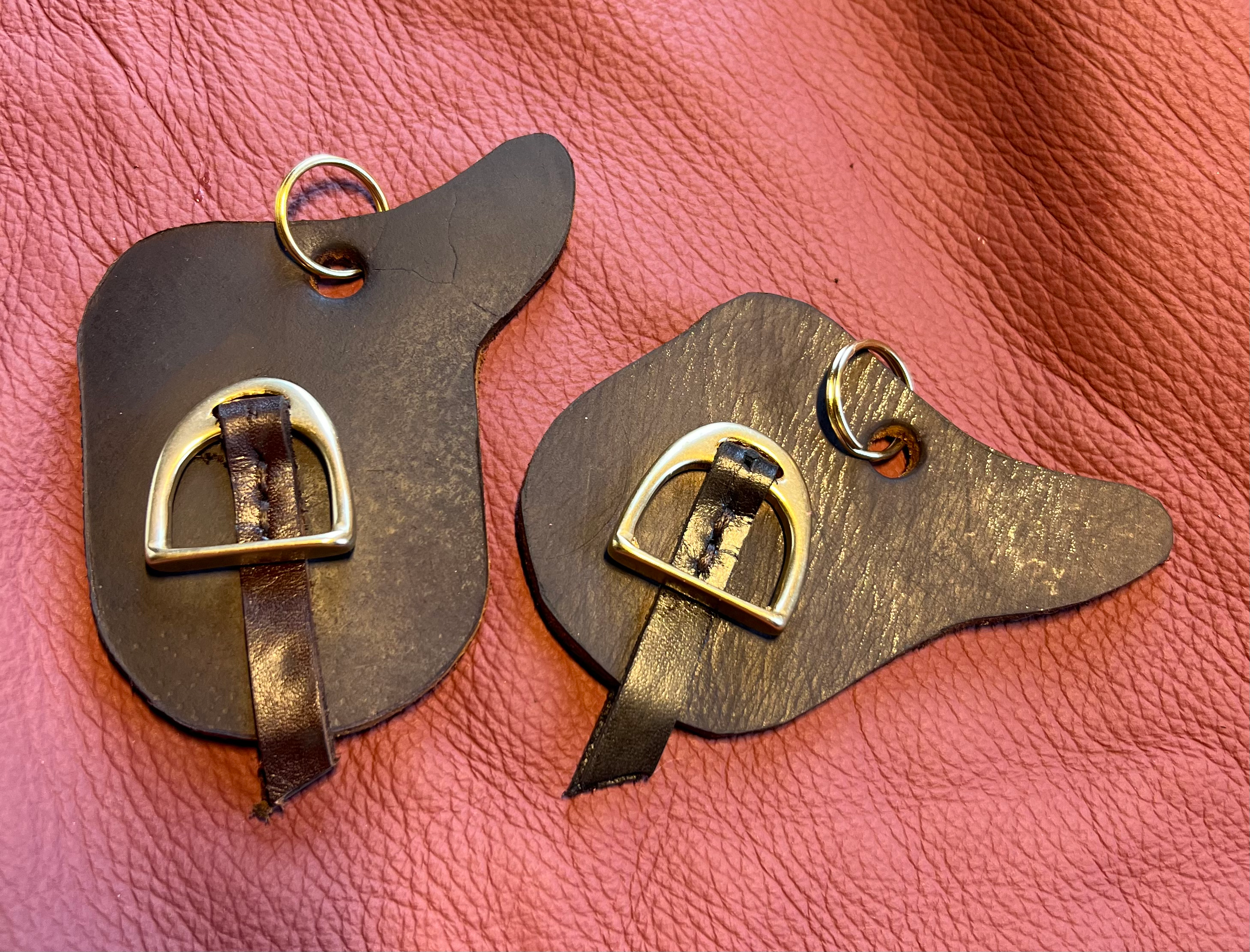 Brass Dressage Keyring 