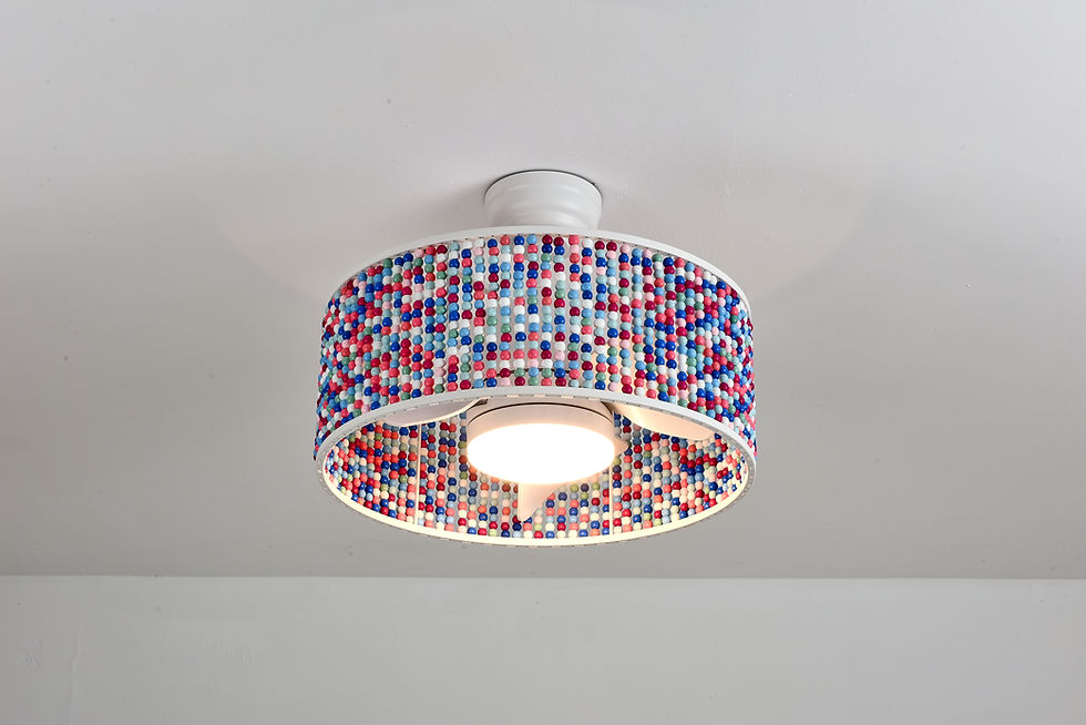 Thumbnail: CF111351 bead ceiling fan with light
