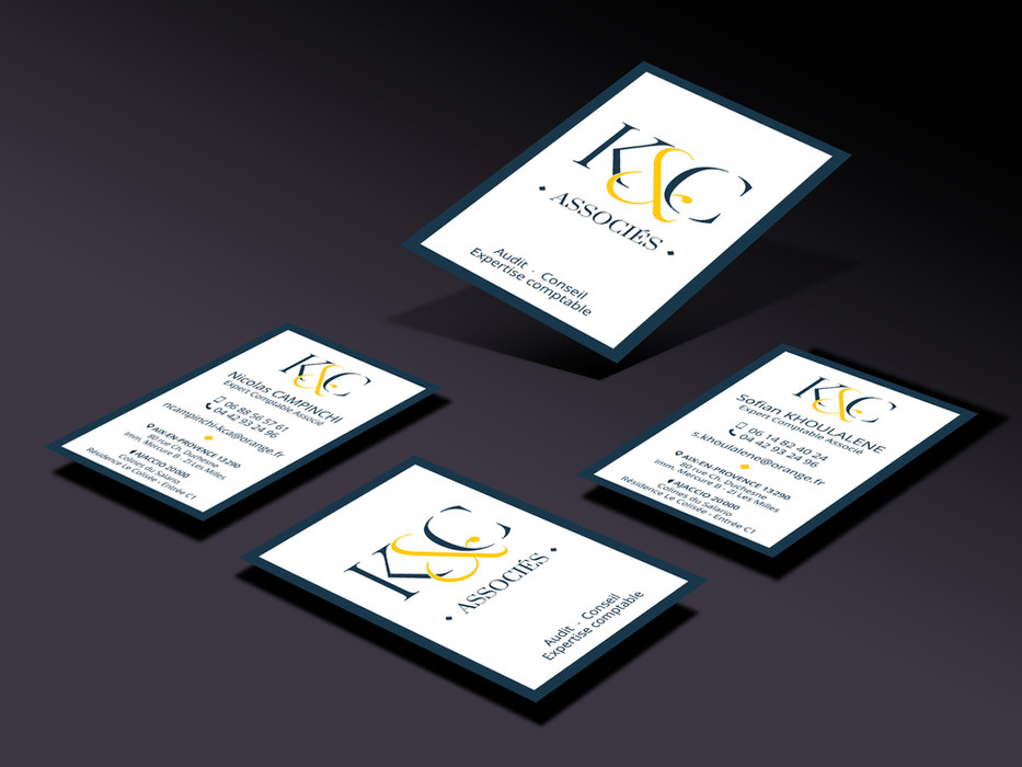 expert comptable logo identité visuelle carte de visite