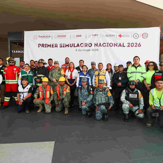 AUTORIDADES REALIZAN CON ÉXITO SIMULACRO NACIONAL 2026 EN GALERÍAS TLAXCALA