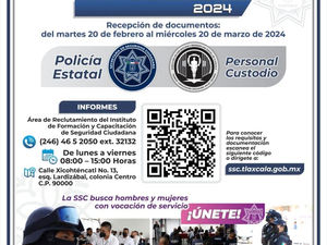 LANZA SSC CONVOCATORIA PARA POLICÍA ESTATAL Y CUSTODIO