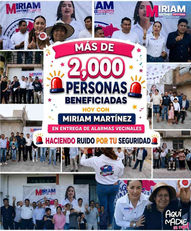 EN MARATÓNICA JORNADA EN SAN PABLO DEL MONTE, MIRIAM MARTÍNEZ SÁNCHEZ ENTREGA ALARMAS VECINALES EN BENEFICIO DE MÁS DE 2 MIL HABITANTES
