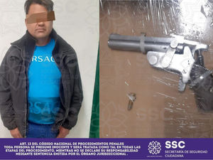 DETIENE SSC A PRESUNTO RESPONSABLE POR POSESIÓN DE ARMA DE FUEGO Y AMENAZAS