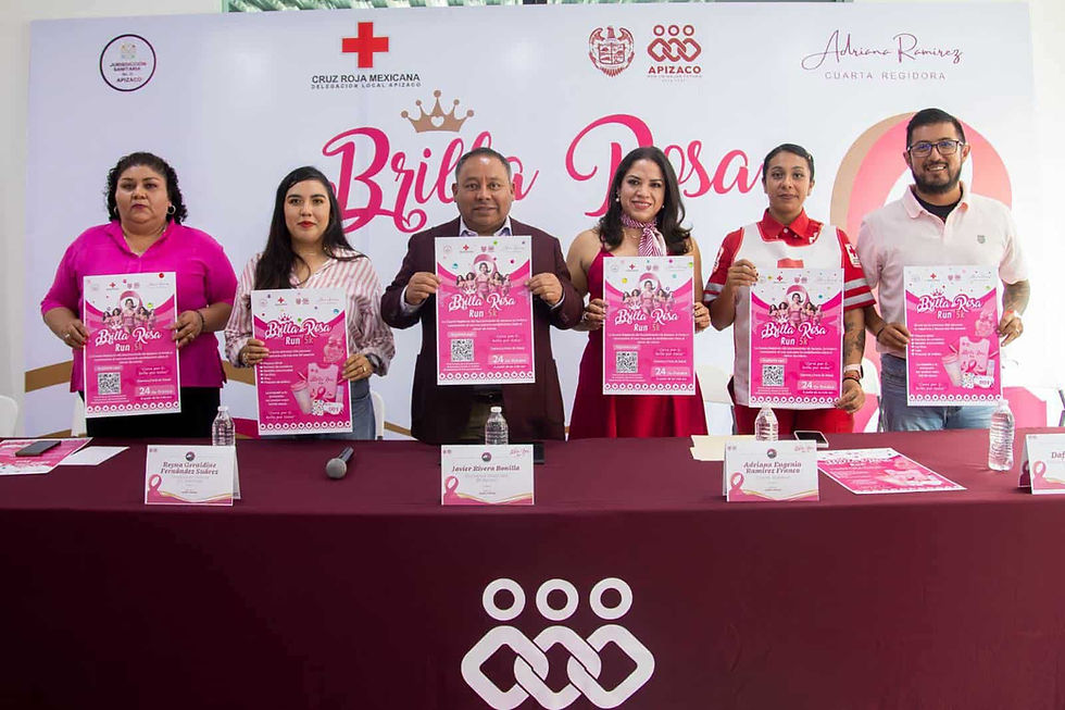 ANUNCIA AYUNTAMIENTO DE APIZACO FERIA DE LA SALUD Y CARRERA “BRILLA ROSA RUN 5K” EN EL MARCO DEL MES ROSA