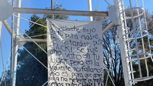 APARECE UNA MANTA CON AMENAZA EN CONTLA, SE ESPECULA QUE PROBLEMA ENTRE BANDAS 