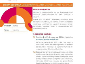 APERTURA SECRETARÍA DE CULTURA CONVOCATORIA PARA NUEVAS LICENCIATURAS ARTÍSTICAS EN TLAXCALA