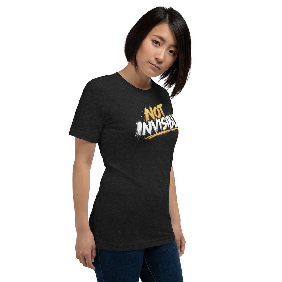 NOT INVISIBLE Brush Edition Tee in black by VocalWear