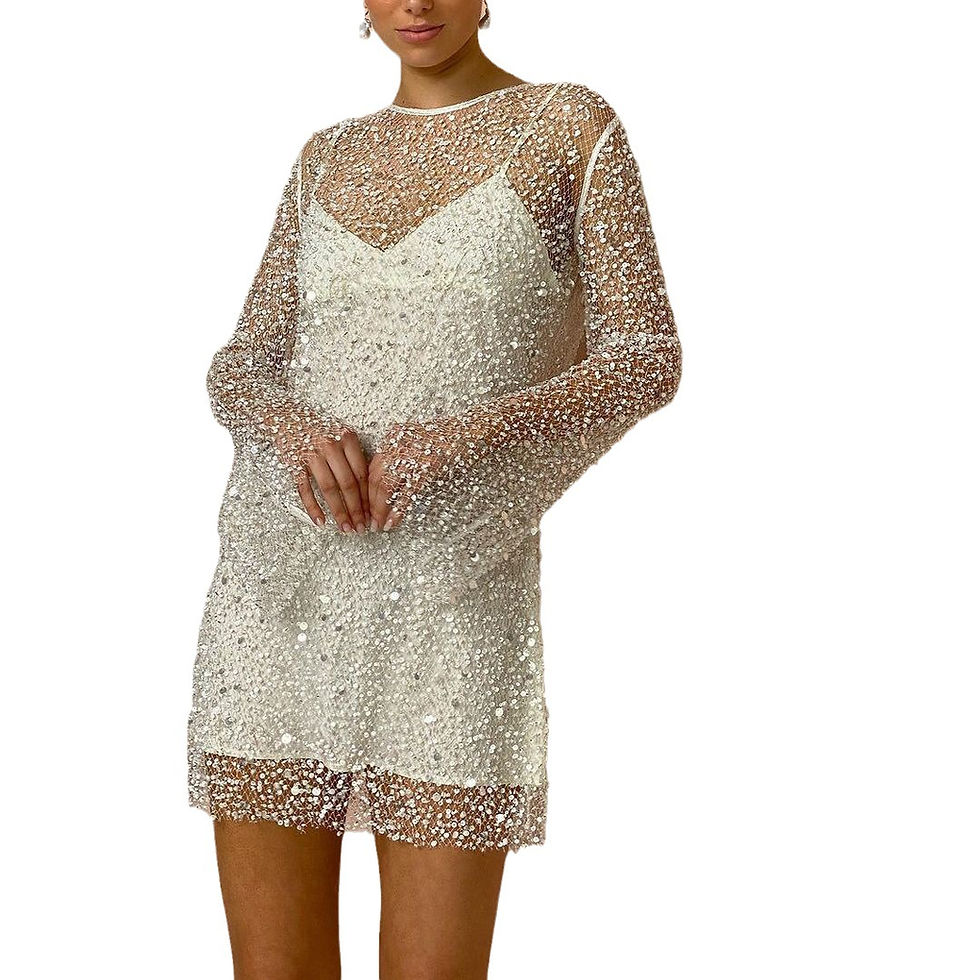 Thumbnail: 2024 Women's Sheer Mesh Two-Piece Dress Set