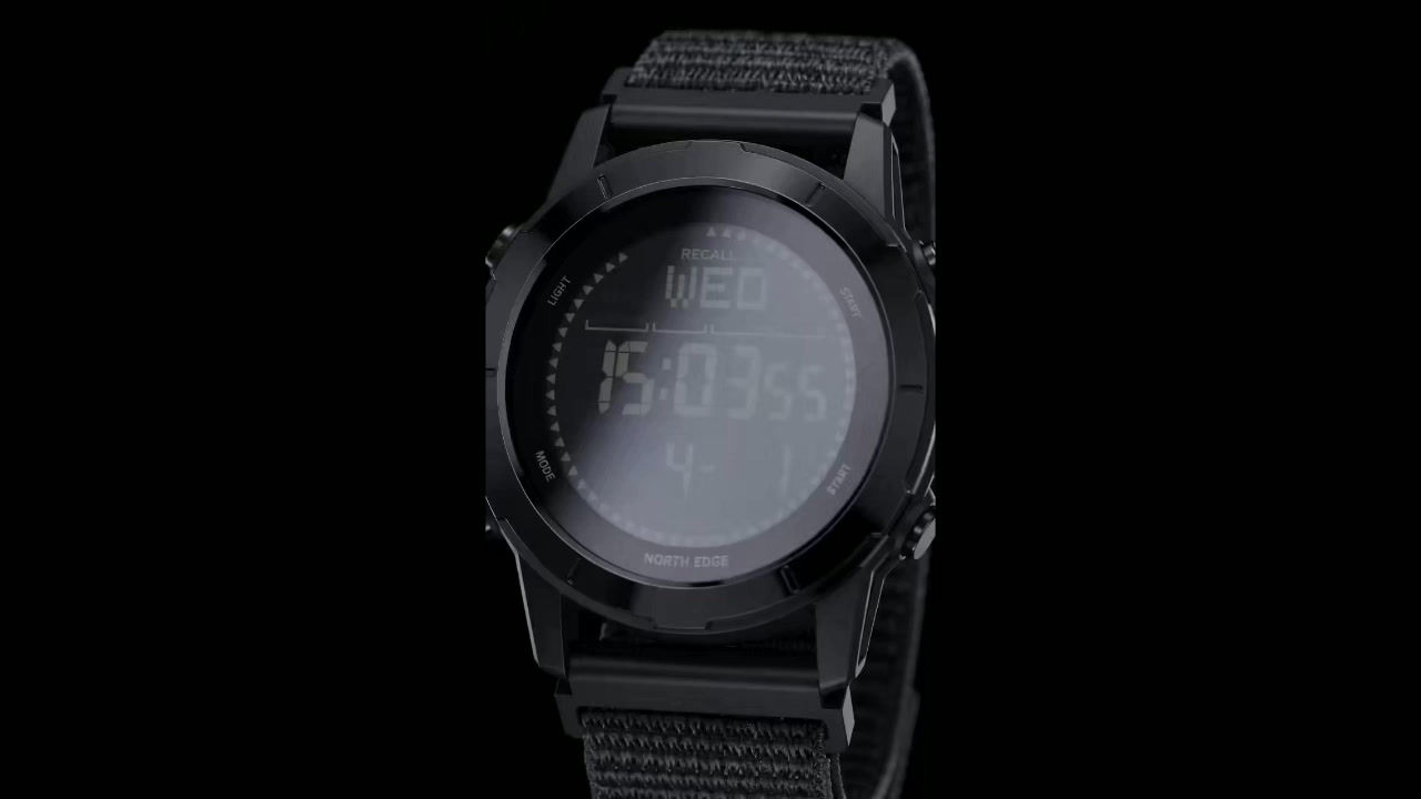 NORTH EDGE LITECORE Men's Digital Watch Sports Super Light Outdoor Compass Pedo