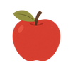 apple（りんご）を表すイラスト｜子供向け英語学習